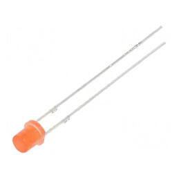 LED 3mm roșie 68-100mcd 140° plat | Electronic-mag.ro | Componente Electronice