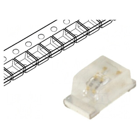 LED SMD 0603 Albastru 90-140mcd 1.6x0.8x0.68mm 120° 20mA | Electronic-mag.ro | Componente Electronice