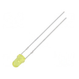 LED 3mm galben 500-750mcd 30° convex | Electronic-mag.ro | Componente Electronice