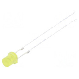 LED 3mm galben 68-100mcd 140° plat nr. term 2 | Electronic-mag.ro | Componente Electronice