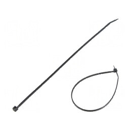 Colier de strângere poliamidă 80N 203mm x 2,5mm negru | Electronic-mag.ro | Componente Electronice