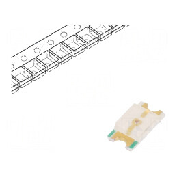 LED SMD 1206 portocalie 100-250mcd 3,2x1,6x0,7mm 140° 20mA | Electronic-mag.ro | Componente Electronice