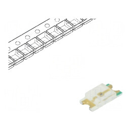 LED SMD 1206 galben 90-260mcd 3,2x1,6x0,7mm 140° 1,8-2,4V | Electronic-mag.ro | Componente Electronice