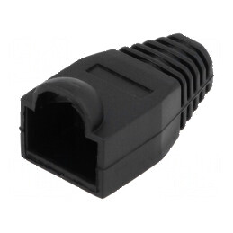 Protecție mufă RJ45 6,5mm neagră pentru cabluri | Electronic-mag.ro | Componente Electronice