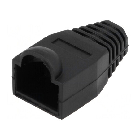 Protecție mufă RJ45 6,5mm neagră pentru cabluri | Electronic-mag.ro | Componente Electronice