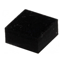 Picioruş autoadeziv negru din gumă 6,4mm x 6,4mm x 3mm | Electronic-mag.ro | Componente Electronice