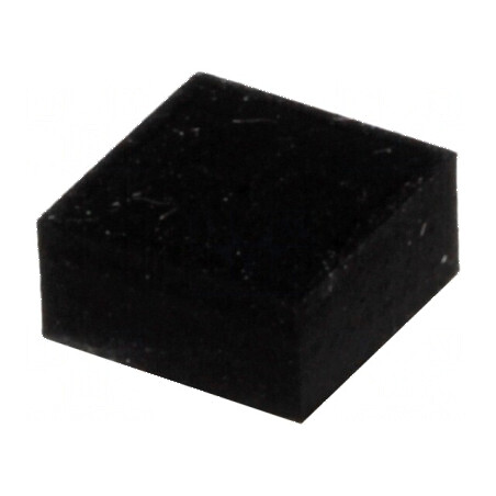 Picioruş autoadeziv negru din gumă 6,4mm x 6,4mm x 3mm | Electronic-mag.ro | Componente Electronice