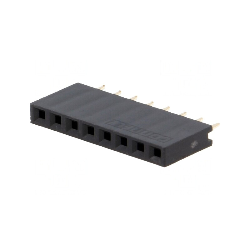 Conector şiruri pini soclu mamă 8 pini 2,54mm THT 1x8 | Electronic-mag.ro | Componente Electronice