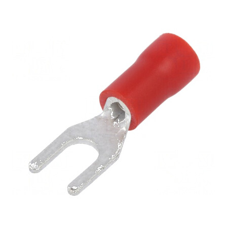 Furcă M3,5 Ø3,7mm 0,5-1mm² crimpată pe cablu izolată | Electronic-mag.ro | Componente Electronice