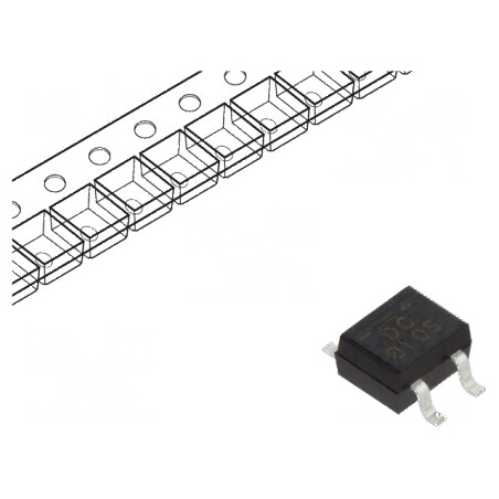 Punte redresoare monofazată 1kV 0,5A 30A DB-1MS SMT | Electronic-mag.ro | Componente Electronice