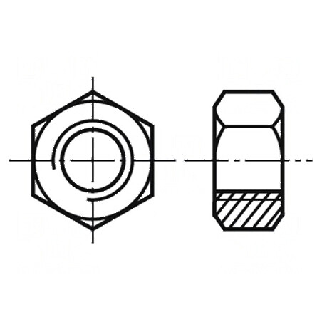 Piuliță hexagonală M3 poliamidă 2,4mm DIN 555 | Electronic-mag.ro | Componente Electronice