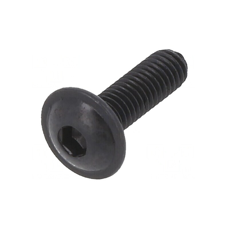 Şurub cu flanşă M3x10, Cap buton imbus HEX 2mm, oţel | Electronic-mag.ro | Componente Electronice