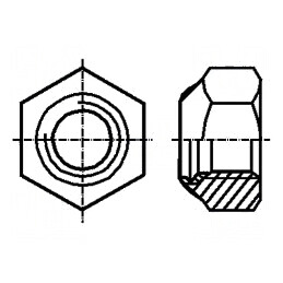 Piuliță hexagonală M4 din oțel A4 rezistent la acizi 7mm | Electronic-mag.ro | Componente Electronice