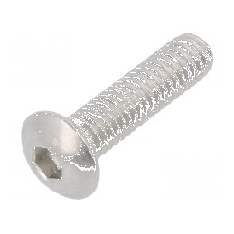 Şurub M4x16 Cap buton imbus HEX 2,5mm oțel inoxidabil A2 | Electronic-mag.ro | Componente Electronice