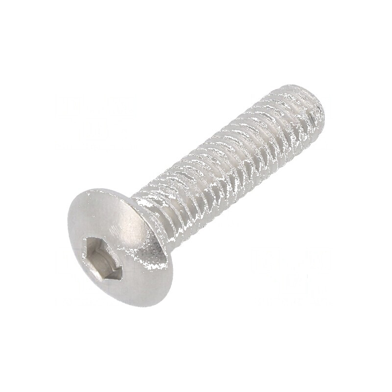 Şurub M4x16 Cap buton imbus HEX 2,5mm oțel inoxidabil A2 | Electronic-mag.ro | Componente Electronice