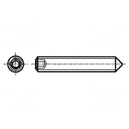 Şurub M4x5 0,7 fără cap imbus HEX 2mm oţel zincat DIN 914 | Electronic-mag.ro | Componente Electronice