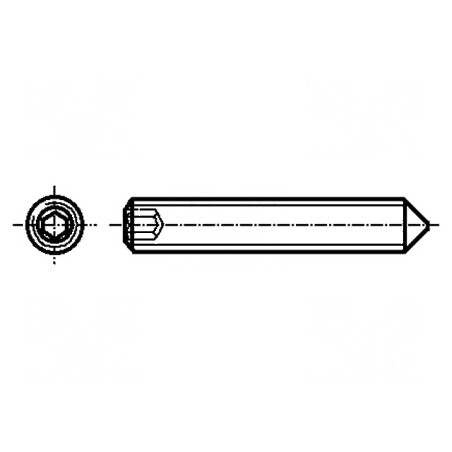 Şurub M4x5 0,7 fără cap imbus HEX 2mm oţel zincat DIN 914 | Electronic-mag.ro | Componente Electronice