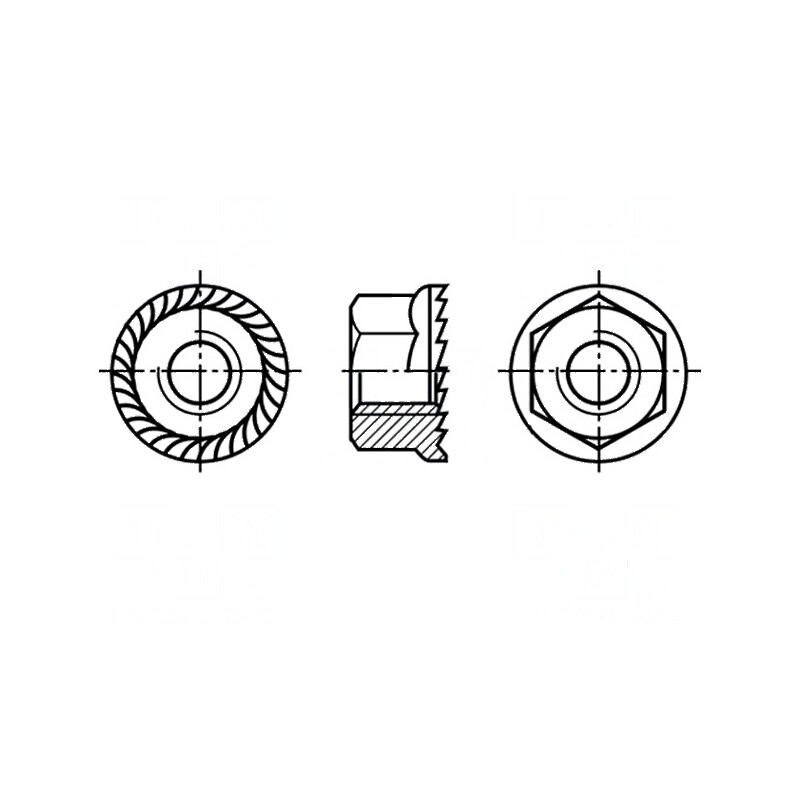 Piuliță hexagonală M8 cu flanșă, oțel zincat | Electronic-mag.ro | Componente Electronice