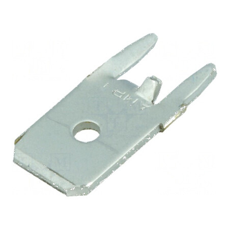 Terminal plat 6,3mm 0,8mm tată THT alamă cositorit drept | Electronic-mag.ro | Componente Electronice