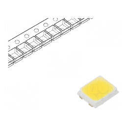 LED SMD 2835 Alb Cald 34,5lm 2700K 120° 65mA | Electronic-mag.ro | Componente Electronice