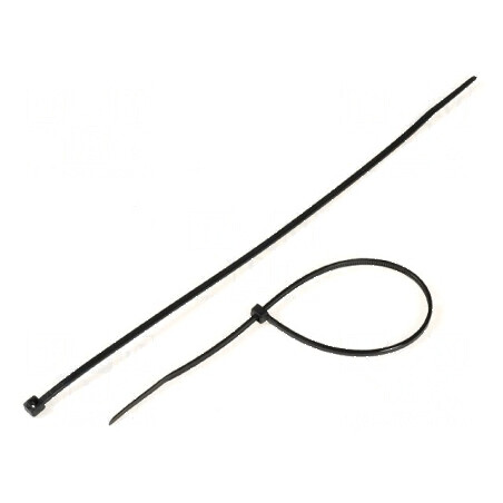 Colier de strângere poliamidă 250mm 4,8mm negru 215,5N | Electronic-mag.ro | Componente Electronice