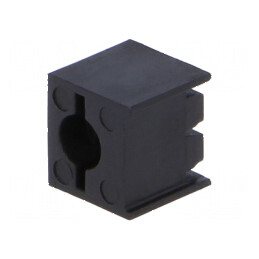 Carcasă LED 3mm poliamidă unghi 3 PIN neagră 7mm | Electronic-mag.ro | Componente Electronice