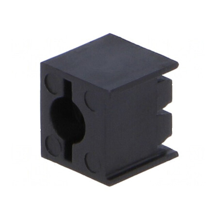Carcasă LED 3mm poliamidă unghi 3 PIN neagră 7mm | Electronic-mag.ro | Componente Electronice