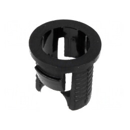 Montură LED 5mm monobloc neagră UL94V-2 7,1mm | Electronic-mag.ro | Componente Electronice