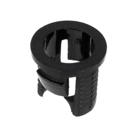 Montură LED 5mm monobloc neagră UL94V-2 7,1mm | Electronic-mag.ro | Componente Electronice