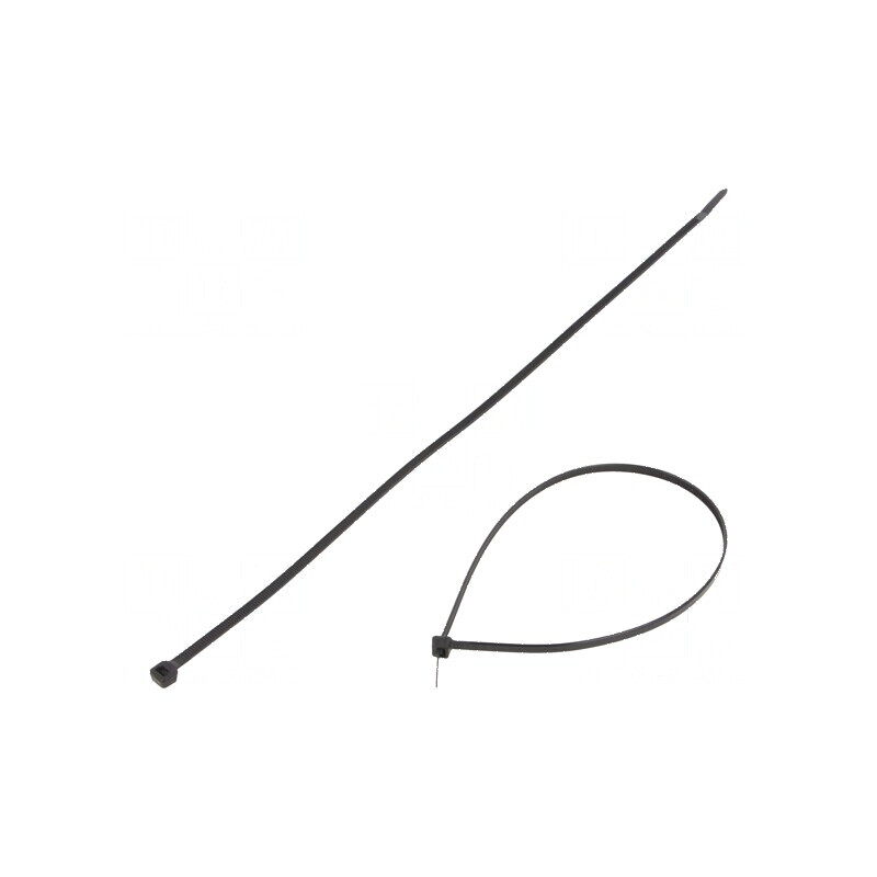Colier de strângere poliamidă 370mm 4,8mm 222N negru | Electronic-mag.ro | Componente Electronice