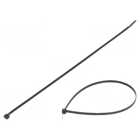 Colier de strângere negru 370mm 4,8mm poliamidă 333N | Electronic-mag.ro | Componente Electronice