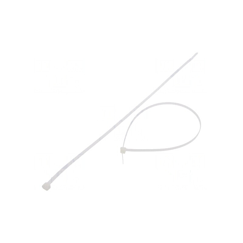 Colier de strângere poliamidă L: 370mm W: 4,8mm 333N naturală | Electronic-mag.ro | Componente Electronice