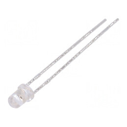 LED 3mm roșie 600-1000 mcd 30° convex | Electronic-mag.ro | Componente Electronice