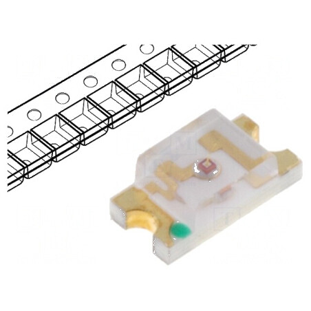 LED SMD 1206 galben 6-10mcd 3,2x1,6x1,1mm 120° 20mA 70mW | Electronic-mag.ro | Componente Electronice