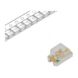 LED SMD 0805 galben 8-15mcd 2x1,25x1,1mm 120° 20mA 588nm | Electronic-mag.ro | Componente Electronice