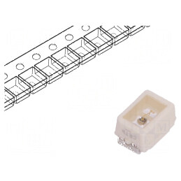 LED SMD 2014 Mini PLCC2 Portocalie 300-610lm 90-224mcd 120° | Electronic-mag.ro | Componente Electronice