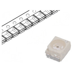 LED SMD 3528 PLCC2 portocalie 380-755lm 112-280mcd 120° | Electronic-mag.ro | Componente Electronice