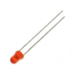 LED roșie 3mm 5,6÷19mcd 45° convex | Electronic-mag.ro | Componente Electronice