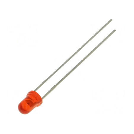 LED roșie 3mm 5,6÷19mcd 45° convex | Electronic-mag.ro | Componente Electronice