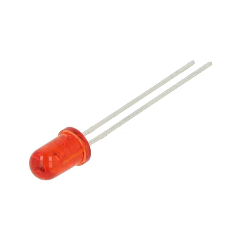 LED 5mm roșie 29-90mcd 40° convex | Electronic-mag.ro | Componente Electronice