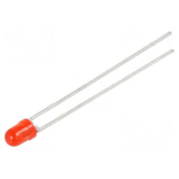 LED 3mm roșie 0,75-50mcd 60° convex | Electronic-mag.ro | Componente Electronice