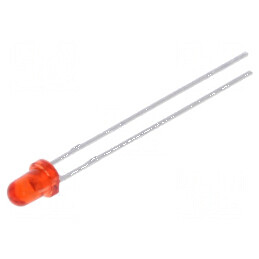 LED 3mm roșie 8,7÷29mcd 20° convex | Electronic-mag.ro | Componente Electronice