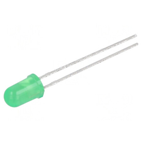 LED 5mm Verde 5,6-19mcd 36° Convex | Electronic-mag.ro | Componente Electronice