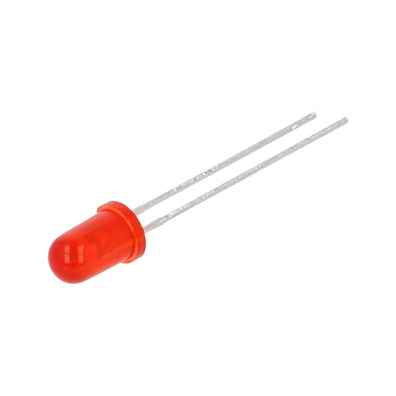 LED 5mm roșie 50mcd 30° convex 1,8V | Electronic-mag.ro | Componente Electronice