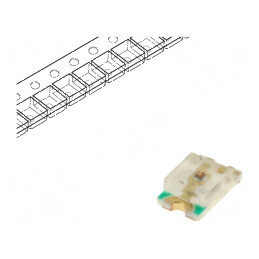 LED SMD 0805 Verde 50-100mcd 2x1,25x0,68mm 120° 20mA | Electronic-mag.ro | Componente Electronice
