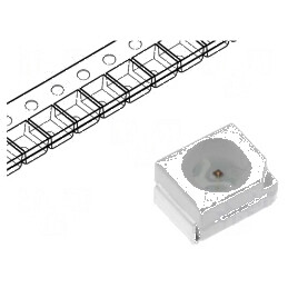 LED SMD 3528 PLCC2 Albastru 270-350mcd 3.5x2.8mm 120° | Electronic-mag.ro | Componente Electronice
