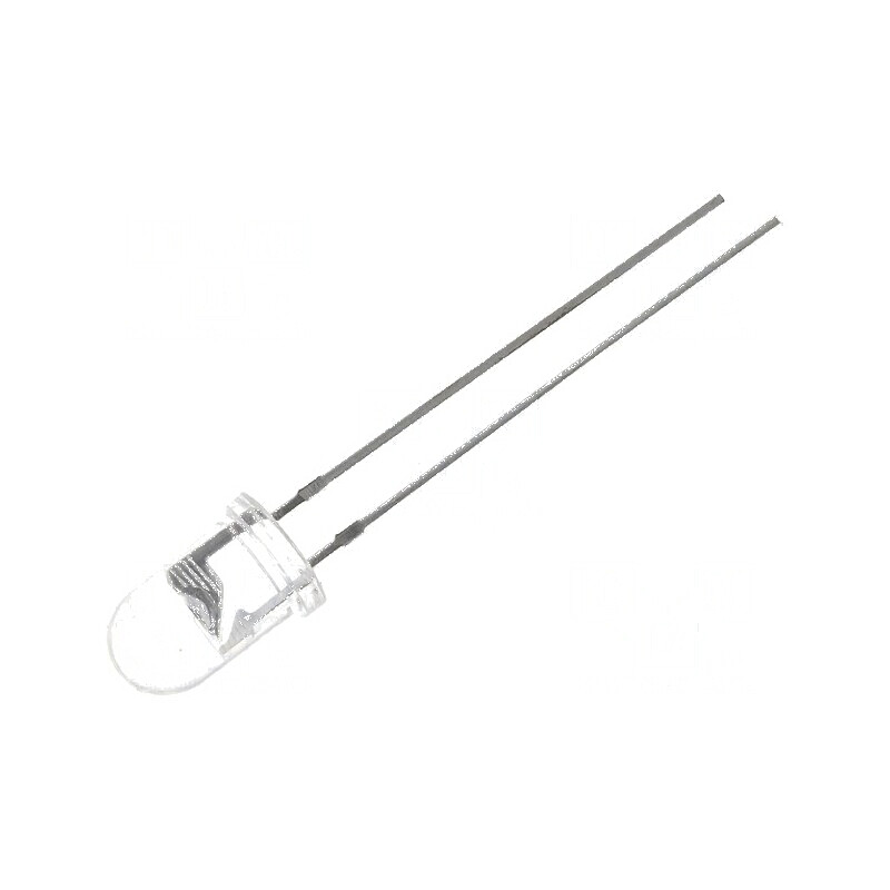 LED 5mm roșie 1560-3000mcd 60° convex | Electronic-mag.ro | Componente Electronice
