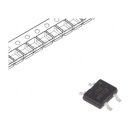 Punte redresoare monofazată 1kV 0,5A 35A MBF SMT | Electronic-mag.ro | Componente Electronice