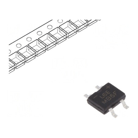 Punte redresoare monofazat 600V 0,5A 35A MBF SMT | Electronic-mag.ro | Componente Electronice