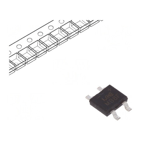 Punte redresoare monofazată 800V 0,5A 35A MBF SMT | Electronic-mag.ro | Componente Electronice